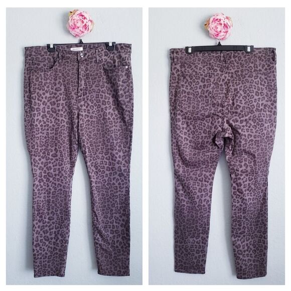 Good American Good Legs High Rise Jeans in Gray Leopard‎ - Picture 1 of 9